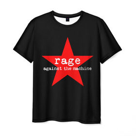 Мужская футболка 3D с принтом Rage Against the Machine в Новосибирске, 100% полиэфир | прямой крой, круглый вырез горловины, длина до линии бедер | 