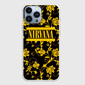 Чехол для iPhone 13 Pro Max с принтом Nirvana узоры в Новосибирске,  |  | cobain | kurt | nevermino | nirvana | альтернативный | гранж | грол | группа | дональд | кобейн | курт | музыка | надпись | нервана | нирвана | новоселич | певец | рок | смайл | смайлик | солист