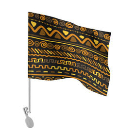 Флаг для автомобиля с принтом Стильная африка в Новосибирске, 100% полиэстер | Размер: 30*21 см | afrika | pattern | африка | африканские мотивы | африканские узоры | солнце | узор | этника | южный континент