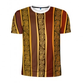 Мужская футболка 3D спортивная с принтом Африканские символы в Новосибирске, 100% полиэстер с улучшенными характеристиками | приталенный силуэт, круглая горловина, широкие плечи, сужается к линии бедра | Тематика изображения на принте: afrika | pattern | африка | африканские мотивы | африканские узоры | солнце | узор | этника | южный континент