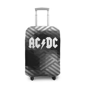 Чехол для чемодана 3D с принтом AC/DC rock band в Новосибирске, 86% полиэфир, 14% спандекс | двустороннее нанесение принта, прорези для ручек и колес | ac dc | logo | music | pop | rock | usa | альтернатива | америка | металл | музыка | музыкальный | поп | рок