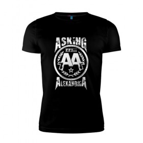 Мужская футболка премиум с принтом Asking Alexandria в Новосибирске, 92% хлопок, 8% лайкра | приталенный силуэт, круглый вырез ворота, длина до линии бедра, короткий рукав | aa | alexandria | asking | аа | александрия | аликсандрия | аскен | аскенг | аскин | аскинг | бен брюс | группа | дэнни уорсноп | метал | музыка | пост | рок | хэви | электроникор