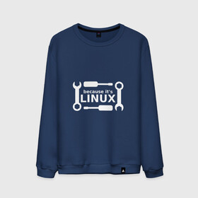 Мужской свитшот хлопок с принтом Потому что это Linux в Новосибирске, 100% хлопок |  | linux | os | админ | кастом | ключ | линукс | ос | отвертка | программист | сисадмин | системный администратор