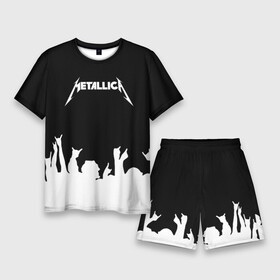 Мужской костюм с шортами 3D с принтом Metallica в Новосибирске,  |  | metallica | группа | джеймс хэтфилд | кирк хэмметт | ларс ульрих | метал | металика | металлика | миталика | музыка | роберт трухильо | рок | трэш | трэшметал | хард | хардрок | хеви | хевиметал