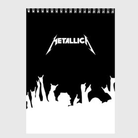 Скетчбук с принтом Metallica в Новосибирске, 100% бумага
 | 48 листов, плотность листов — 100 г/м2, плотность картонной обложки — 250 г/м2. Листы скреплены сверху удобной пружинной спиралью | metallica | группа | джеймс хэтфилд | кирк хэмметт | ларс ульрих | метал | металика | металлика | миталика | музыка | роберт трухильо | рок | трэш | трэшметал | хард | хардрок | хеви | хевиметал