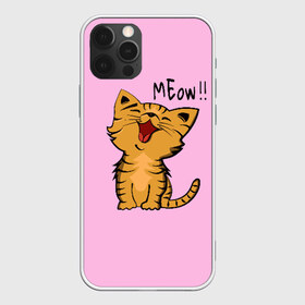 Чехол для iPhone 12 Pro Max с принтом Meow !! в Новосибирске, Силикон |  | Тематика изображения на принте: cat | pussy | smile | киска | котёнок | кошка | мяу | улыбка