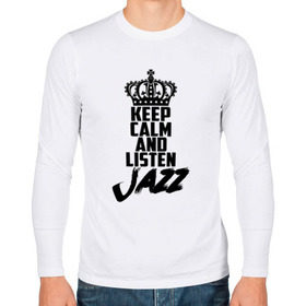 Мужской лонгслив хлопок с принтом Keep calm and listen Jazz в Новосибирске, 100% хлопок |  | jazz | африканские ритмы | афроамериканский | блюз | вокально | гармоническая | джаз | джас | европейская | жаз | жас | инструментальная | музыка | музыкальный | регтайм | структура | фольклор