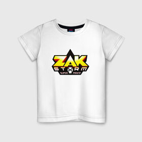 Детская футболка хлопок с принтом Зак Шторм 3 в Новосибирске, 100% хлопок | круглый вырез горловины, полуприлегающий силуэт, длина до линии бедер | zak storm | дети | зак шторм | мультфильмы | сёрфинг