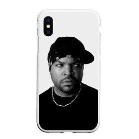 Чехол для iPhone XS Max матовый с принтом Ice Cube в Новосибирске, Силикон | Область печати: задняя сторона чехла, без боковых панелей | cube | hiphop | ice | legend | nwa | rap | рэп