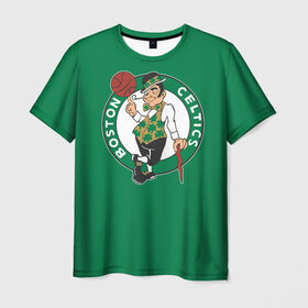 Мужская футболка 3D с принтом Boston Celtics в Новосибирске, 100% полиэфир | прямой крой, круглый вырез горловины, длина до линии бедер | Тематика изображения на принте: boston | boston celtics | celtics | nba | баскетбол | бостон | нба | селтикс