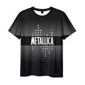 Мужская футболка 3D с принтом Участники группы Metallica в Новосибирске, 100% полиэфир | прямой крой, круглый вырез горловины, длина до линии бедер | metallica | группа | джеймс хэтфилд | кирк хэмметт | ларс ульрих | метал | металика | металлика | миталика | музыка | роберт трухильо | рок | трэш | трэшметал | хард | хардрок | хеви | хевиметал