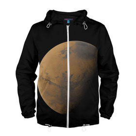 Мужская ветровка 3D с принтом Марс в Новосибирске, 100% полиэстер | подол и капюшон оформлены резинкой с фиксаторами, два кармана без застежек по бокам, один потайной карман на груди | elon musk | space x | spacex | будущее | вселенная | вулкан | долина | илон маск | космические | космос | красная планета | кратер | маринер | марсиане | марсианин | небес | новый дом | путешествия | роскосмос