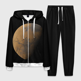 Мужской костюм 3D с принтом Марс в Новосибирске, 100% полиэстер | Манжеты и пояс оформлены тканевой резинкой, двухслойный капюшон со шнурком для регулировки, карманы спереди | Тематика изображения на принте: elon musk | space x | spacex | будущее | вселенная | вулкан | долина | илон маск | космические | космос | красная планета | кратер | маринер | марсиане | марсианин | небес | новый дом | путешествия | роскосмос