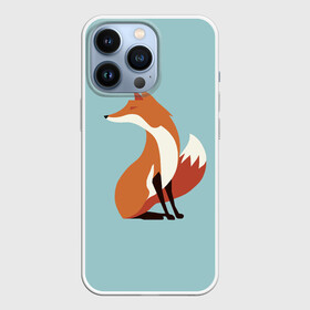 Чехол для iPhone 13 Pro с принтом Лисичка минималистичная в Новосибирске,  |  | firefox | fox | low | lowpoly | poly | redfox | лис | лиса | лисица | лисонька | лоуполи | минимализм | огнелис