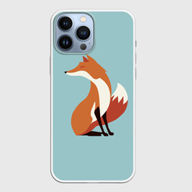 Чехол для iPhone 13 Pro Max с принтом Лисичка минималистичная в Новосибирске,  |  | firefox | fox | low | lowpoly | poly | redfox | лис | лиса | лисица | лисонька | лоуполи | минимализм | огнелис