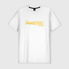Мужская футболка премиум с принтом FakeTaxi в Новосибирске, 92% хлопок, 8% лайкра | приталенный силуэт, круглый вырез ворота, длина до линии бедра, короткий рукав | 