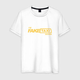 Мужская футболка хлопок с принтом FakeTaxi в Новосибирске, 100% хлопок | прямой крой, круглый вырез горловины, длина до линии бедер, слегка спущенное плечо. | 