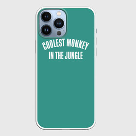 Чехол для iPhone 13 Pro Max с принтом Coolest monkey in the jungle в Новосибирске,  |  | Тематика изображения на принте: blackface | блэкфэйс | в джунглях | крутая | обезьяна | самая крутая обезьяна