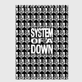 Скетчбук с принтом System of a Down в Новосибирске, 100% бумага
 | 48 листов, плотность листов — 100 г/м2, плотность картонной обложки — 250 г/м2. Листы скреплены сверху удобной пружинной спиралью | soad | soil | system of a down | группа | дав | дарон малакян | джон долмаян | метал | ню | оф | рок | серж танкян | систем | соад | сод | соэд | шаво одаджян | э доун