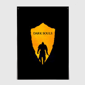 Постер с принтом Dark Souls в Новосибирске, 100% бумага
 | бумага, плотность 150 мг. Матовая, но за счет высокого коэффициента гладкости имеет небольшой блеск и дает на свету блики, но в отличии от глянцевой бумаги не покрыта лаком | dark | souls | дракон | души | игра | лордран | темные