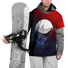 Накидка на куртку 3D с принтом Кит в Новосибирске, 100% полиэстер |  | Тематика изображения на принте: space | star | животные | звезды | космос | море | штурвал
