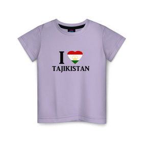 Детская футболка хлопок с принтом Я люблю Таджикистан в Новосибирске, 100% хлопок | круглый вырез горловины, полуприлегающий силуэт, длина до линии бедер | Тематика изображения на принте: tajik | tajikisan | tj | tjk | таджик | таджики | таджикистан | точикон