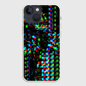 Чехол для iPhone 13 mini с принтом Optical abstract в Новосибирске,  |  | глитч | глич | линии | полосы | разноцветный