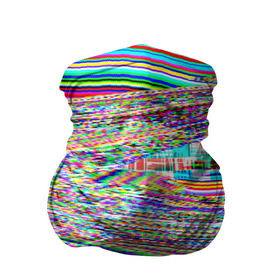 Бандана-труба 3D с принтом Точечная психоделика в Новосибирске, 100% полиэстер, ткань с особыми свойствами — Activecool | плотность 150‒180 г/м2; хорошо тянется, но сохраняет форму | глитч | глич | полосы | разводы