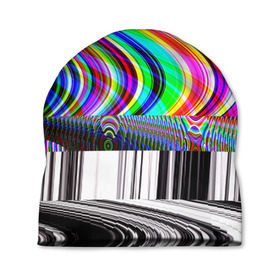 Шапка 3D с принтом Psyhodelic style в Новосибирске, 100% полиэстер | универсальный размер, печать по всей поверхности изделия | abstraction | color | optical | pattern | tie dye | абстракция | краска | краски | линии | оптический | паттерн | полосы | психоделика | узор
