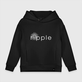 Детское худи Oversize хлопок с принтом Ripple в Новосибирске, френч-терри — 70% хлопок, 30% полиэстер. Мягкий теплый начес внутри —100% хлопок | боковые карманы, эластичные манжеты и нижняя кромка, капюшон на магнитной кнопке | coin | ripple | биткоин | криптовалюта | рипл