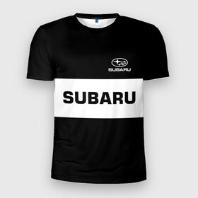 Мужская футболка 3D спортивная с принтом SUBARU SPORT в Новосибирске, 100% полиэстер с улучшенными характеристиками | приталенный силуэт, круглая горловина, широкие плечи, сужается к линии бедра | Тематика изображения на принте: subaru | автомобильные | машины | субару