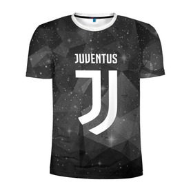 Мужская футболка 3D спортивная с принтом Juventus Cosmos в Новосибирске, 100% полиэстер с улучшенными характеристиками | приталенный силуэт, круглая горловина, широкие плечи, сужается к линии бедра | football | italia | juve | juventus | logo | sport | арт | италия | лига | лого | спорт | текстура | фк | футбол | футбольный клуб | эмблема | ювентус