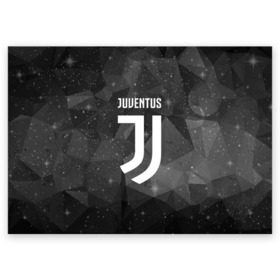 Поздравительная открытка с принтом Juventus Cosmos в Новосибирске, 100% бумага | плотность бумаги 280 г/м2, матовая, на обратной стороне линовка и место для марки
 | Тематика изображения на принте: football | italia | juve | juventus | logo | sport | арт | италия | лига | лого | спорт | текстура | фк | футбол | футбольный клуб | эмблема | ювентус