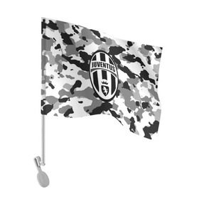 Флаг для автомобиля с принтом FC Juventus Camouflage в Новосибирске, 100% полиэстер | Размер: 30*21 см | football | italia | juve | juventus | logo | sport | арт | италия | лига | лого | спорт | текстура | фк | футбол | футбольный клуб | эмблема | ювентус
