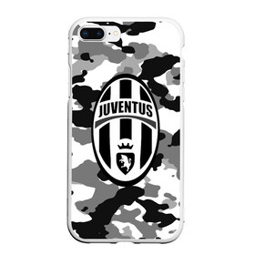 Чехол для iPhone 7Plus/8 Plus матовый с принтом FC Juventus Camouflage в Новосибирске, Силикон | Область печати: задняя сторона чехла, без боковых панелей | football | italia | juve | juventus | logo | sport | арт | италия | лига | лого | спорт | текстура | фк | футбол | футбольный клуб | эмблема | ювентус