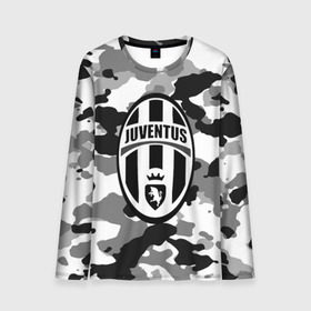 Мужской лонгслив 3D с принтом FC Juventus Camouflage в Новосибирске, 100% полиэстер | длинные рукава, круглый вырез горловины, полуприлегающий силуэт | football | italia | juve | juventus | logo | sport | арт | италия | лига | лого | спорт | текстура | фк | футбол | футбольный клуб | эмблема | ювентус