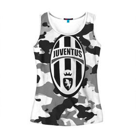 Женская майка 3D с принтом FC Juventus Camouflage в Новосибирске, 100% полиэстер | круглая горловина, прямой силуэт, длина до линии бедра | football | italia | juve | juventus | logo | sport | арт | италия | лига | лого | спорт | текстура | фк | футбол | футбольный клуб | эмблема | ювентус