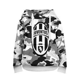 Детская толстовка 3D с принтом FC Juventus Camouflage в Новосибирске, 100% полиэстер | двухслойный капюшон со шнурком для регулировки, мягкие манжеты на рукавах и по низу толстовки, спереди карман-кенгуру с мягким внутренним слоем | Тематика изображения на принте: football | italia | juve | juventus | logo | sport | арт | италия | лига | лого | спорт | текстура | фк | футбол | футбольный клуб | эмблема | ювентус