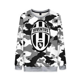 Женский свитшот 3D с принтом FC Juventus Camouflage в Новосибирске, 100% полиэстер с мягким внутренним слоем | круглый вырез горловины, мягкая резинка на манжетах и поясе, свободная посадка по фигуре | football | italia | juve | juventus | logo | sport | арт | италия | лига | лого | спорт | текстура | фк | футбол | футбольный клуб | эмблема | ювентус