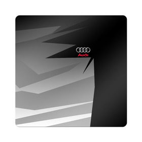 Магнит виниловый Квадрат с принтом AUDI SPORT в Новосибирске, полимерный материал с магнитным слоем | размер 9*9 см, закругленные углы | audi | ауди | марка | машины