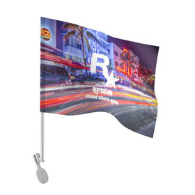 Флаг для автомобиля с принтом Артём в стиле GTA в Новосибирске, 100% полиэстер | Размер: 30*21 см | game | grand theft auto v | gta 5 | gta online | gta v | артем | город | игры | имена