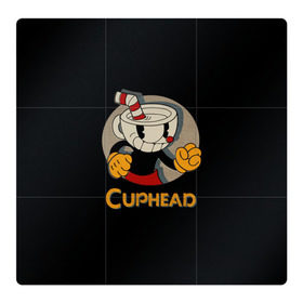 Магнитный плакат 3Х3 с принтом Cuphead в Новосибирске, Полимерный материал с магнитным слоем | 9 деталей размером 9*9 см | cuphead | капхед | компьтерная игра