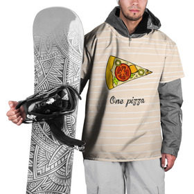 Накидка на куртку 3D с принтом One Love, One Pizza в Новосибирске, 100% полиэстер |  | Тематика изображения на принте: 