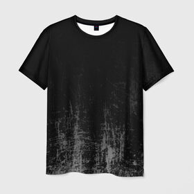 Мужская футболка 3D с принтом Black Grunge в Новосибирске, 100% полиэфир | прямой крой, круглый вырез горловины, длина до линии бедер | grunge | абстракция | гранж | черный
