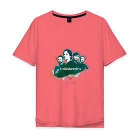 Мужская футболка хлопок Oversize с принтом The Сranberries в Новосибирске, 100% хлопок | свободный крой, круглый ворот, “спинка” длиннее передней части | Тематика изображения на принте: 