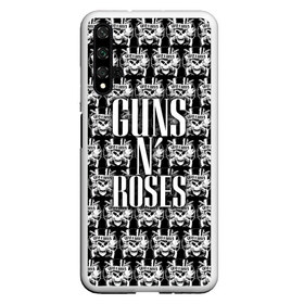 Чехол для Honor 20 с принтом Guns n roses в Новосибирске, Силикон | Область печати: задняя сторона чехла, без боковых панелей | guns n roses | gunsnroses | ганз н роус | ганзес роус | ганзесроус | ганзнроус | дафф маккаган | диззи рид | мелисса риз | ричард фортус | рок | слэш | франк феррер | эксл роуз