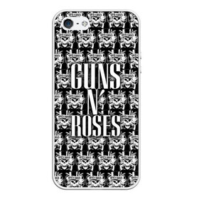 Чехол для iPhone 5/5S матовый с принтом Guns n roses в Новосибирске, Силикон | Область печати: задняя сторона чехла, без боковых панелей | guns n roses | gunsnroses | ганз н роус | ганзес роус | ганзесроус | ганзнроус | дафф маккаган | диззи рид | мелисса риз | ричард фортус | рок | слэш | франк феррер | эксл роуз