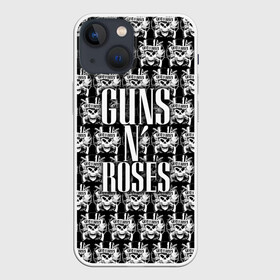 Чехол для iPhone 13 mini с принтом Guns n roses в Новосибирске,  |  | guns n roses | gunsnroses | ганз н роус | ганзес роус | ганзесроус | ганзнроус | дафф маккаган | диззи рид | мелисса риз | ричард фортус | рок | слэш | франк феррер | эксл роуз