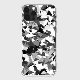 Чехол для iPhone 12 Pro с принтом Городской серый камуфляж в Новосибирске, силикон | область печати: задняя сторона чехла, без боковых панелей | армия | геометрический | геометрия | маскировка | милитари | паттерн | текстура | треугольники | чернобелый