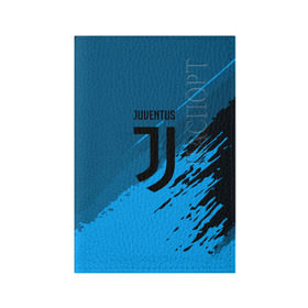 Обложка для паспорта матовая кожа с принтом FC Juventus abstract style в Новосибирске, натуральная матовая кожа | размер 19,3 х 13,7 см; прозрачные пластиковые крепления | Тематика изображения на принте: football | soccer | ювентус